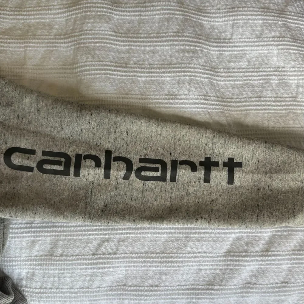 Carhartt Women’s ICONIC CLARKSBURG LOGO SWEATSHIRT Sz M Asphalt Heather